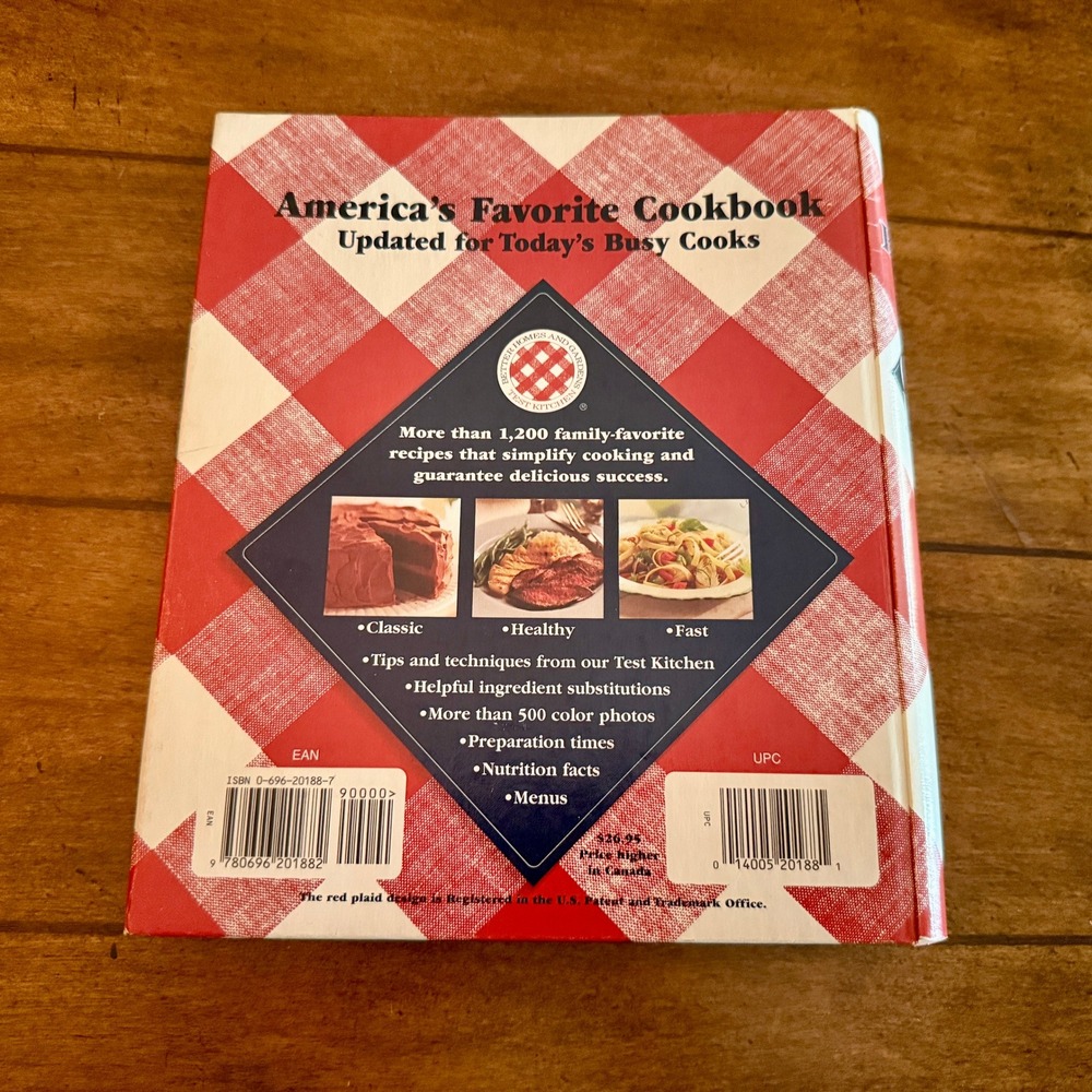 Better Homes and Gardens New Cook Book 11th Edition Red Plaid 1996 0696201887 - Picture 2 of 16